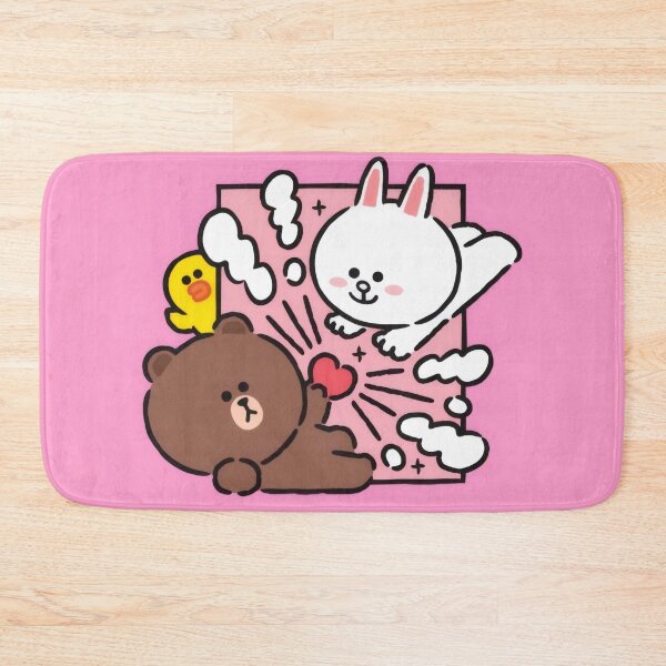 Item preview, Sally & Brown bear, conny Friends / Cute Bear and Bunny in Love - Pastel Pink Aesthetic designed and sold by Billy Morfo™.
