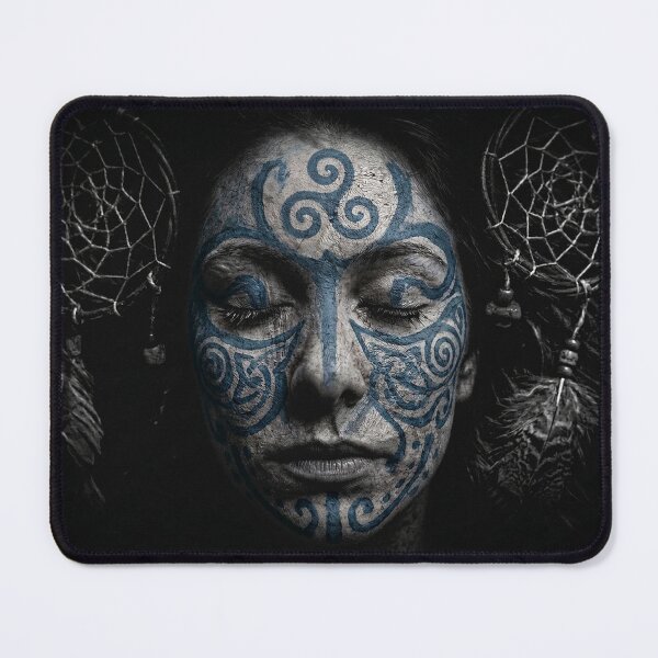 Item preview, Mystic Shaman Woman Tribal Face Paint Dream Catcher designed and sold by CunningMaskPrints.