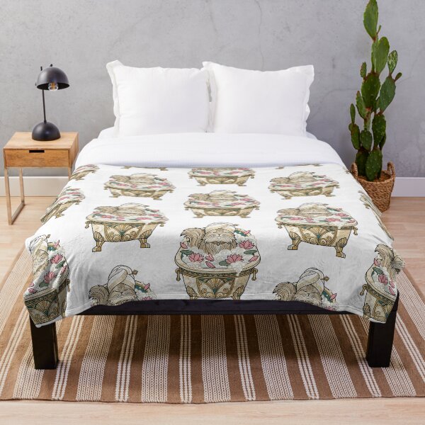 Item preview, Persian Cat Luxury Spa Marble Bathtub Lotus designed and sold by PictoVibe.