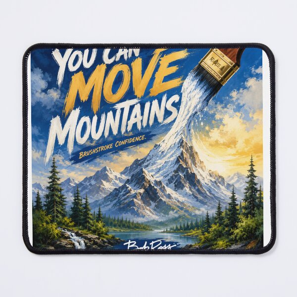 Item preview, You Can Move Mountains Brushstroke Landscape designed and sold by JazImpressions.
