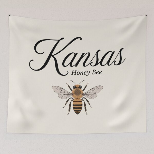 Item preview, Kansas Honey Bee State Insect Poster designed and sold by The-Drip-Studio.