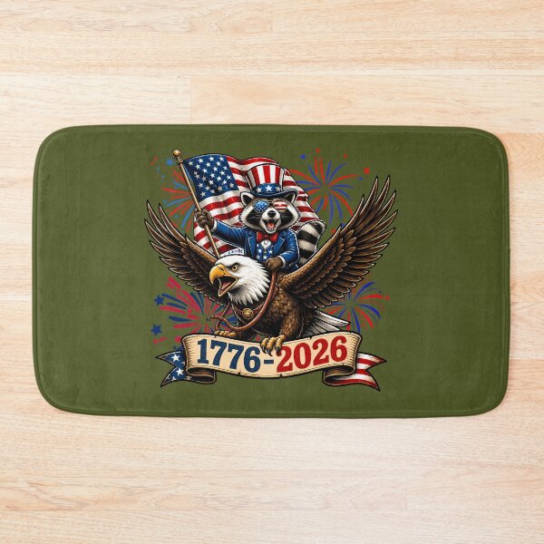 Item preview, Bald Eagle Riding Raccoon America 250 Patriotic Design | 1776 2026 Independence Day | Funny  July 4th Freedom Express designed and sold by VectorJoy.