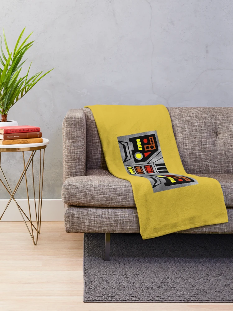 Thumbnail 2 of 6, Throw Blanket, Robot Racer: Surf Finder designed and sold by The Nostalgia Vault.