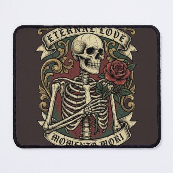 Item preview, Eternal Love Memento Mori Skeleton Holding Rose Gothic T-Shirt T-Shirt designed and sold by EvrgreenShop.
