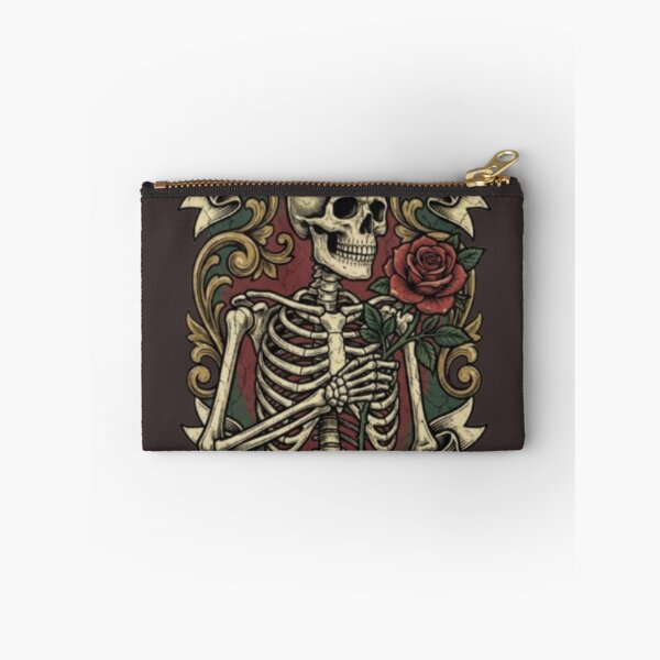 Item preview, Eternal Love Memento Mori Skeleton Holding Rose Gothic T-Shirt T-Shirt designed and sold by EvrgreenShop.