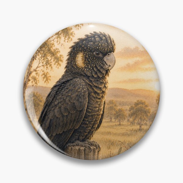 Item preview, Australian Black Cockatoo in Country setting designed and sold by bushblooms.