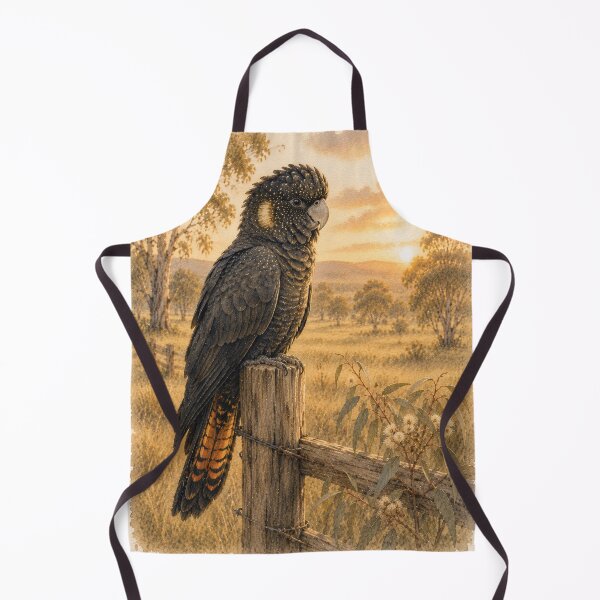 Item preview, Australian Black Cockatoo in Country setting designed and sold by bushblooms.