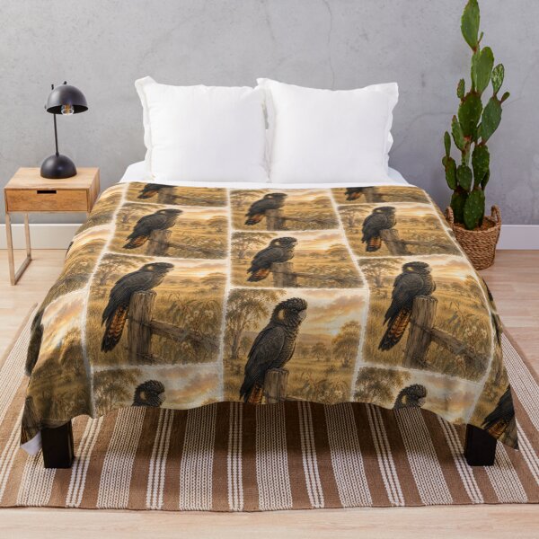 Item preview, Australian Black Cockatoo in Country setting designed and sold by bushblooms.