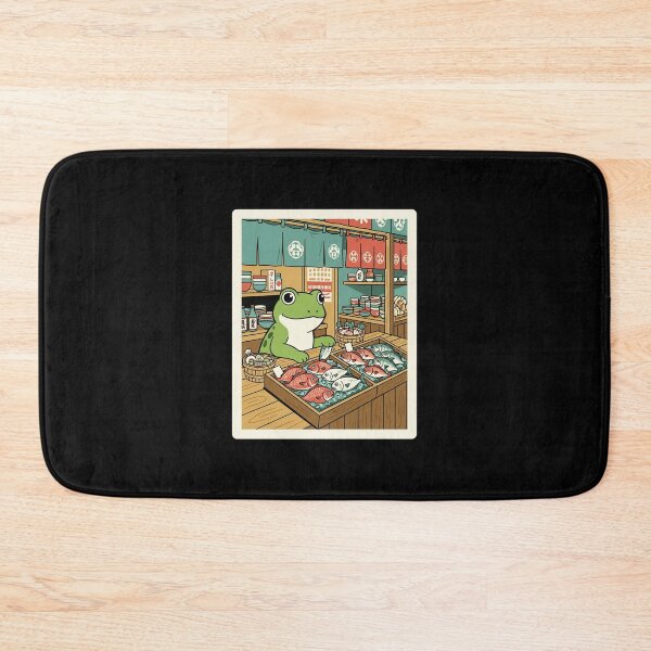 Item preview, Cute Frog Shopping at Traditional Fish Market designed and sold by JordynLadukeg65.