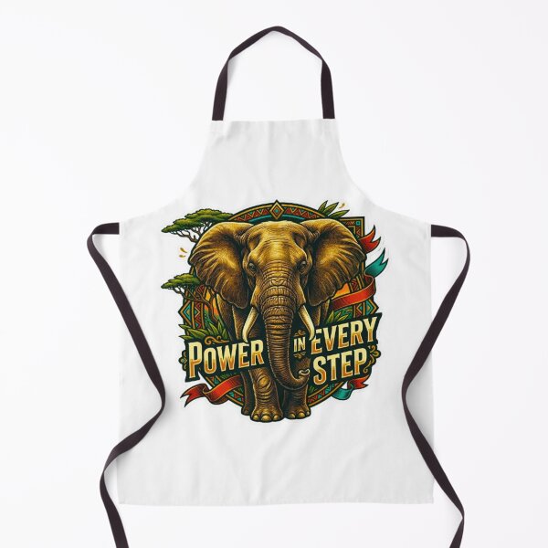 Item preview, Power In Every Step Elephant Vintage Africa Safari Retro Badge designed and sold by MT-Hub | Art for Every Soul.