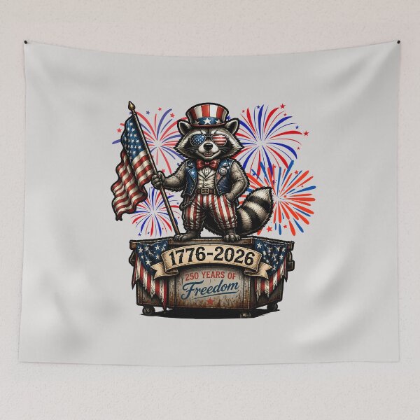Item preview, 250 Years Of Freedom Raccoon | Patriotic Raccoon | America 250 | Funny 4th Of July Design | USA Independence Day Sublimation designed and sold by VectorJoy.