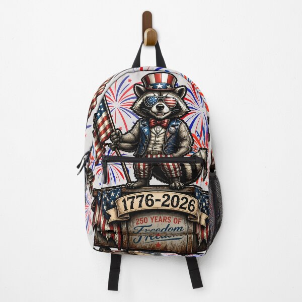 Artikelvorschau, 250 Jahre Freiheit – Waschbär | Patriotischer Waschbär | Amerika 250 | Lustiges Design zum 4. Juli | Sublimationsdruck zum Unabhängigkeitstag der USA entworfen und verkauft von VectorJoy.