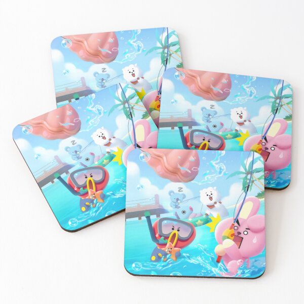 Item preview, Cute Animal Friends Summer Fishing Beach - Ocean Blue Aesthetic designed and sold by Billy Morfo™.