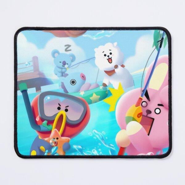 Item preview, Cute Animal Friends Summer Fishing Beach - Ocean Blue Aesthetic designed and sold by William Cano.