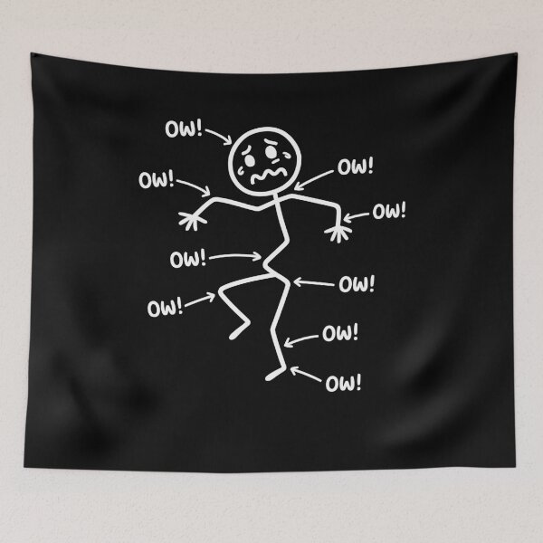 Item preview, Ow Ow Ow Stick Character Figure Meme designed and sold by studio-ssaam.