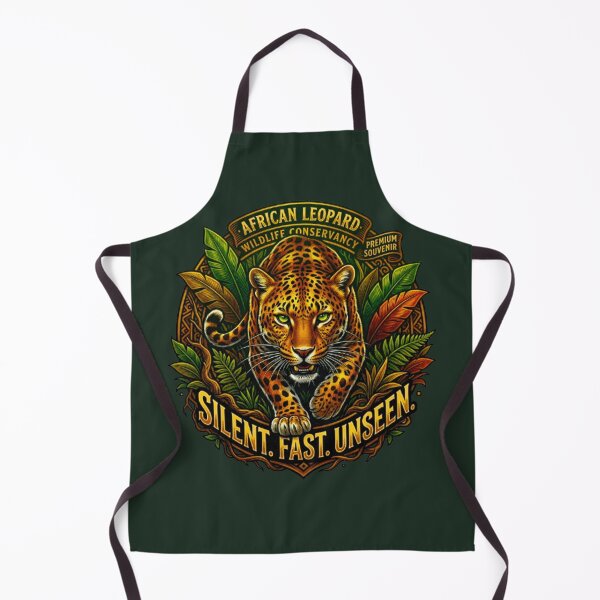 Item preview, Silent Fast Unseen African Leopard Vintage Wildlife Retro Badge designed and sold by MT-Hub | Cute Aesthetic Art, Stickers & Phone Cases.