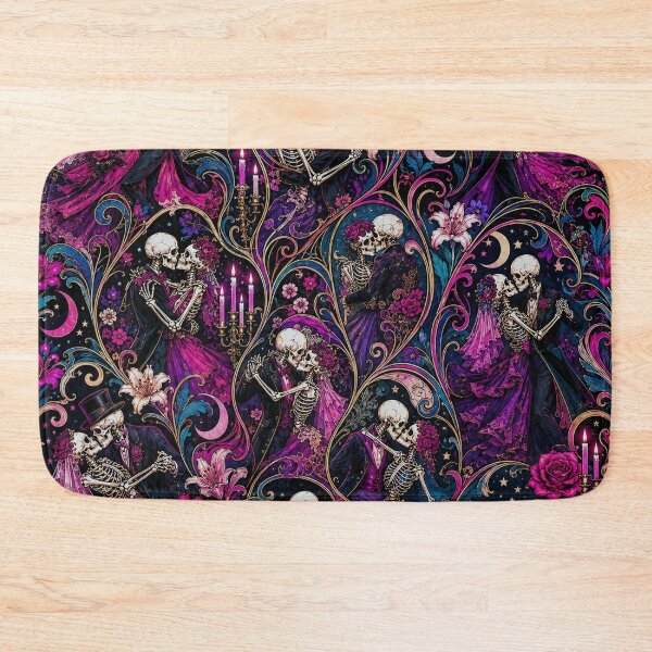 Item preview, Gothic Art Nouveau Dancing Skeletons Pattern designed and sold by BeJolley.