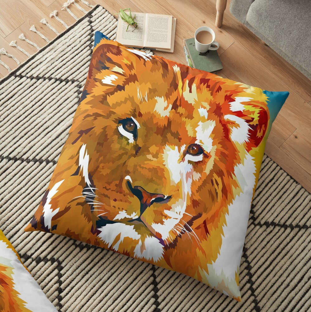 Lions story Floor Pillow