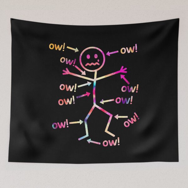 Item preview, Ow Ow Ow Stick Character Figure Meme designed and sold by studio-ssaam.