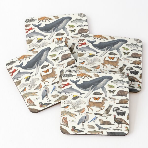 Item preview, Animals of New Jersey Retro Style Identification Chart designed and sold by kakarikihill.