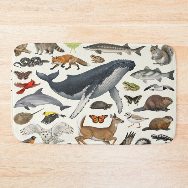 Item preview, Animals of New Jersey Retro Style Identification Chart designed and sold by kakarikihill.