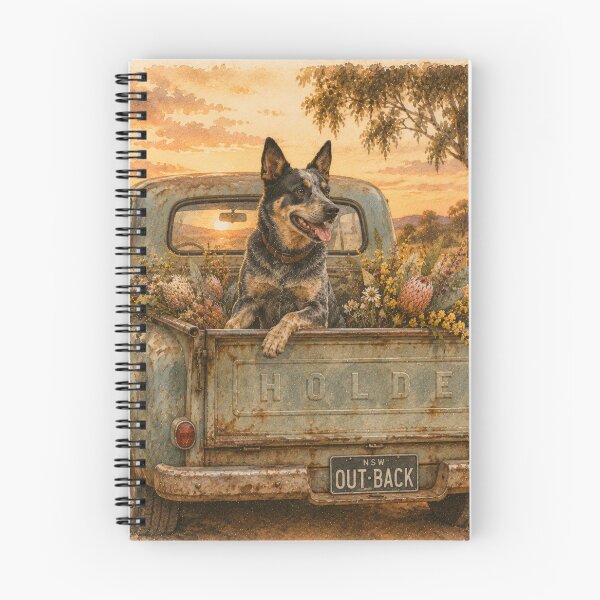 Item preview, Working dog in a Holden Ute designed and sold by bushblooms.