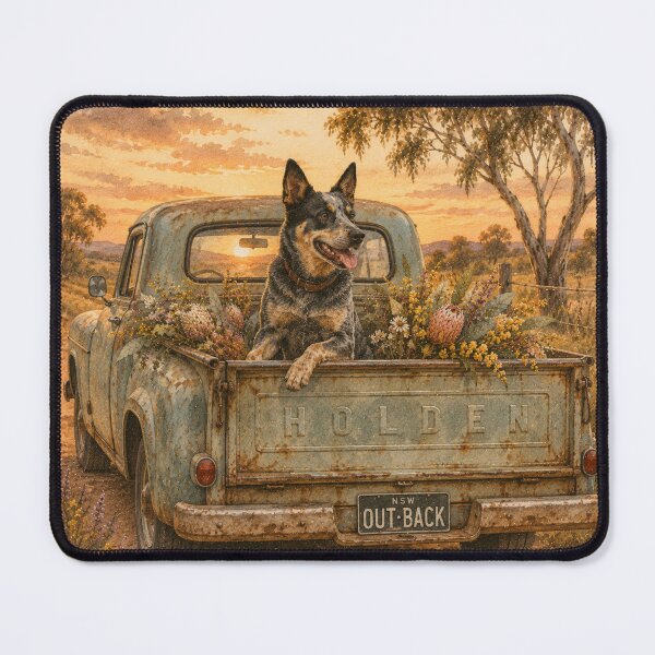 Item preview, Working dog in a Holden Ute designed and sold by bushblooms.