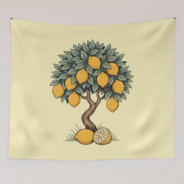 Item preview, Lemon Tree Illustration | Fresh Citrus Botanical Art | Mediterranean Nature Design designed and sold by MarJul.