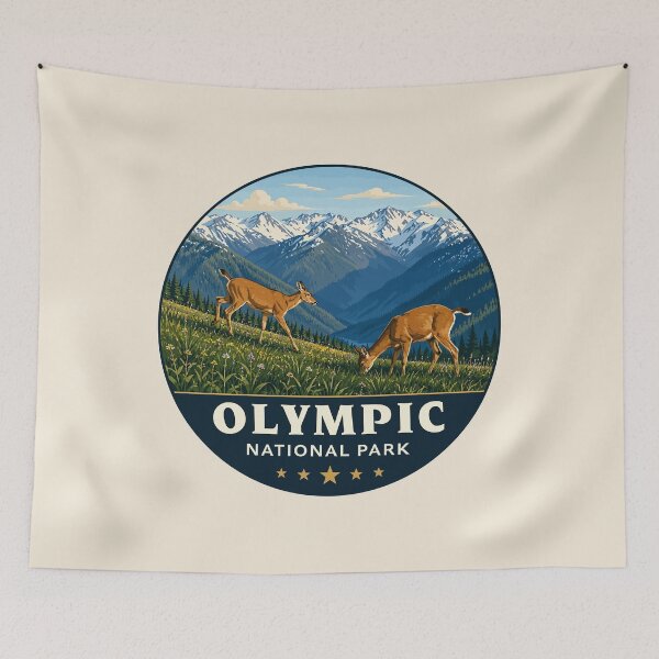 Item preview, Olympic National Park Sticker, Washington Poster designed and sold by Gideon Emmerich.