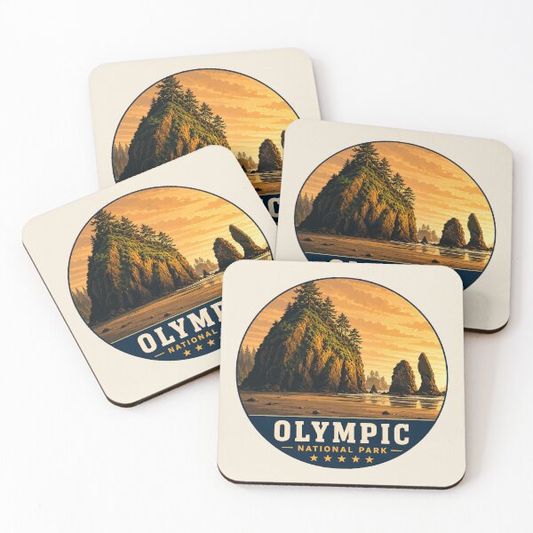 Item preview, Olympic National Park Sticker, Washington Poster designed and sold by Gideon Emmerich.