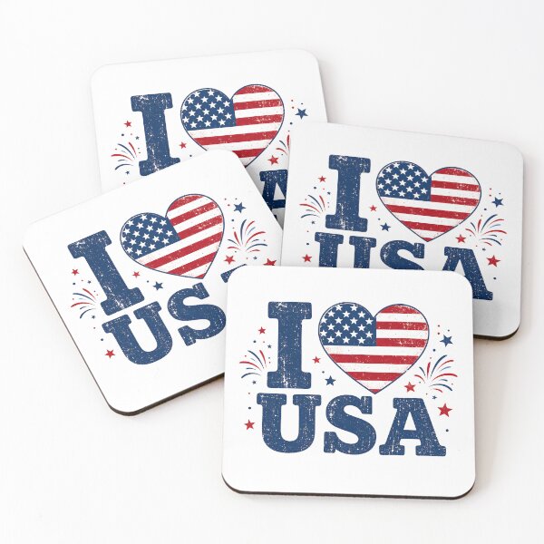 Item preview, I Love USA Patriotic Heart designed and sold by GoverArt.