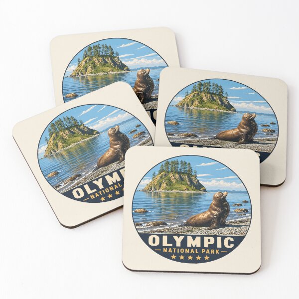 Item preview, Olympic National Park Sticker, Washington Poster designed and sold by Gideon Emmerich.