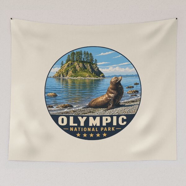 Item preview, Olympic National Park Sticker, Washington Poster designed and sold by Gideon Emmerich.
