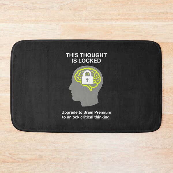 Item preview, Locked Brain Satire Paywall Humor Dystopian Mind Concept designed and sold by SplashTastic.