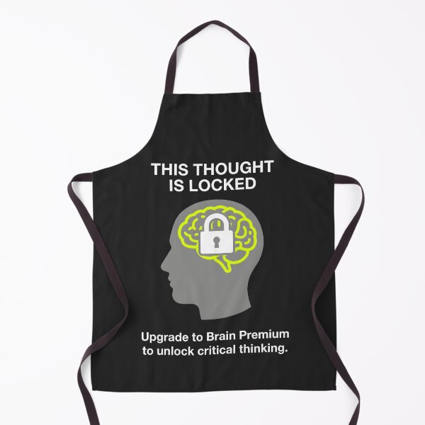 Item preview, Locked Brain Satire Paywall Humor Dystopian Mind Concept designed and sold by SplashTastic.