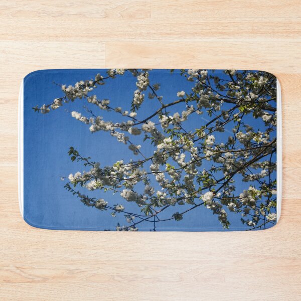 Item preview, White Cherry Blossoms Against a Clear Blue Sky designed and sold by pigeonlovrs.