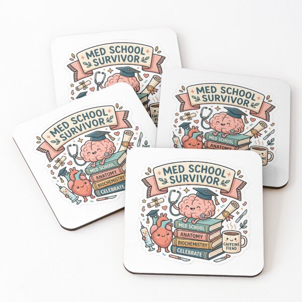 Item preview, Cute Med School Survivor Brain and Heart Graduation Sticker designed and sold by SweetieMedArt.