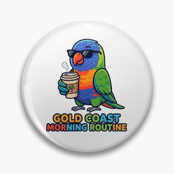 Item preview, Rainbow Lorikeet Coffee Gold Coast Morning Routine Funny Australian Bird Cute Cartoon designed and sold by Yellowriversss.