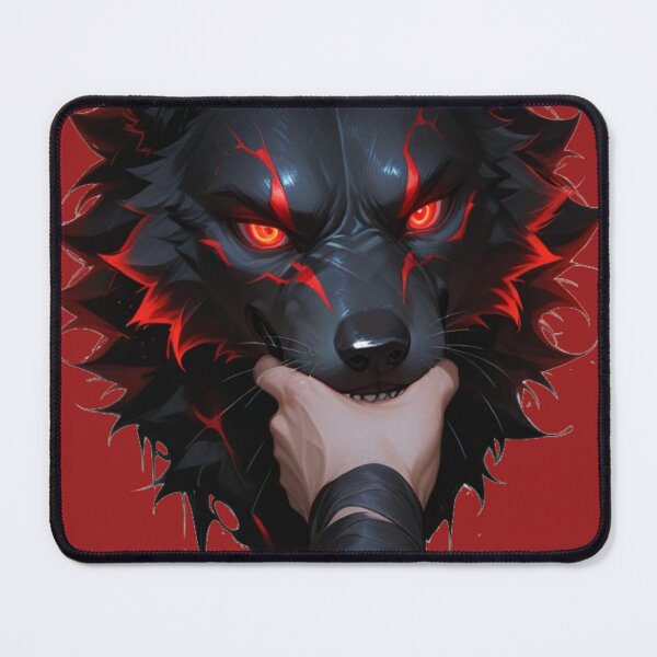 Item preview, Gothic Black Wolf Head Glowing Red Eyes designed and sold by BLUESKY11a.