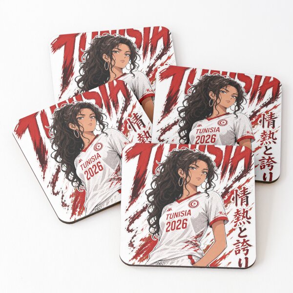 Item preview, Fierce Tunisia Anime Soccer Girl - World Cup 2026 designed and sold by Senpai Syndicate.