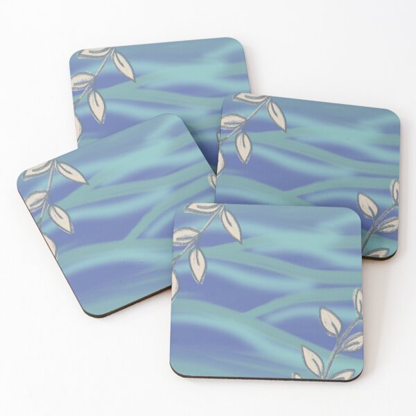 Item preview, Leaf and Wave | Blue Abstract Nature Pattern⁠ designed and sold by MissSairung.