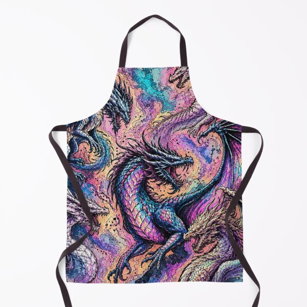 Item preview, Magical Holographic Rainbow Dragons Print designed and sold by BeJolley.
