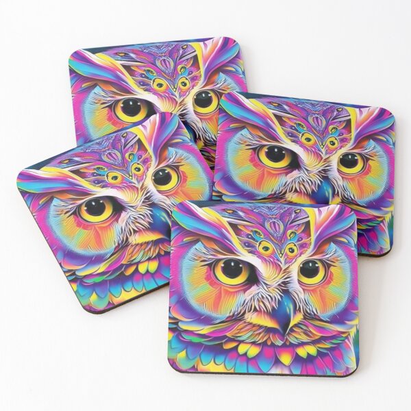 Item preview, Psychedelic Owl designed and sold by Solace Sparkles.