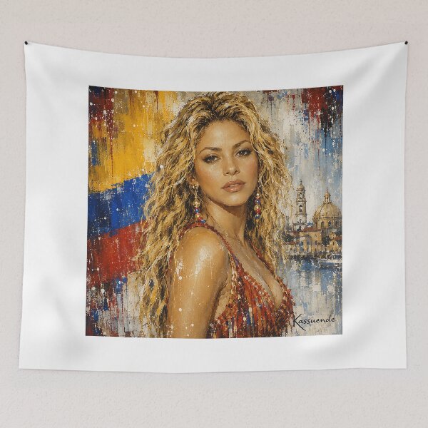 Item preview, Latin Diva Muse | Vibrant Portrait Art designed and sold by ArtistrySky.