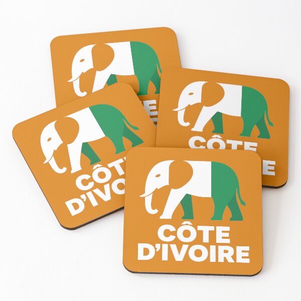 Item preview, Ivory Coast Elephant Côte d’Ivoire Flag designed and sold by littlemiscat.