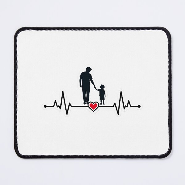Item preview, Father & Child Heartbeat Line Sticker | Minimalist Father's Day Gift designed and sold by naruto4925.