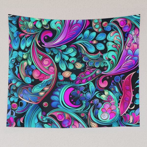 Item preview, Neon Paisely Graphic Design designed and sold by INKRebelGraphic.