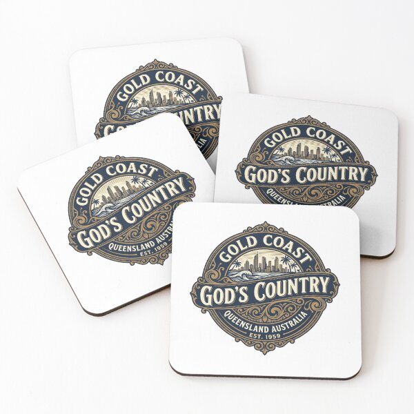 Item preview, Gold Coast God's Country Queensland Australia Heritage Badge Local Pride designed and sold by Yellowriversss.