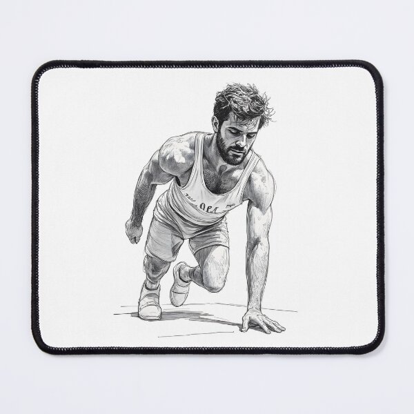 Item preview, Guy Doing One Hand Push-ups B&W Image designed and sold by Museum Of Non-Existing Art.