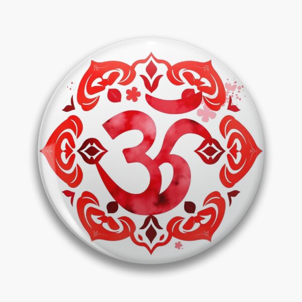 Item preview, Ornamental Om Symbol Watercolor - Modern Graphic A designed and sold by QuirkThreadsCo.
